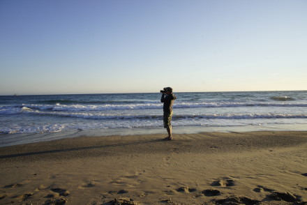 Fotograf am Strand